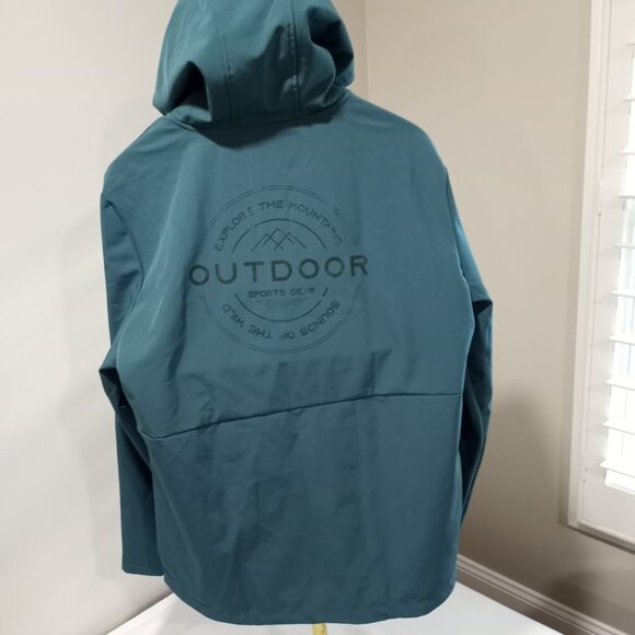 CRIVIT OUTDOOR ANORAK WITH HOOD GREEN MEN SIZE L - Picture 7 of 8